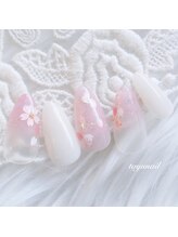 たゆ ネイル(たゆnail)/パラジェルグラデ桜ネイル