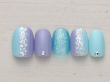 ノーネイル アゲオ イオンモール上尾(NO NAIL AGEO)/キラキラバイカラー　￥4990