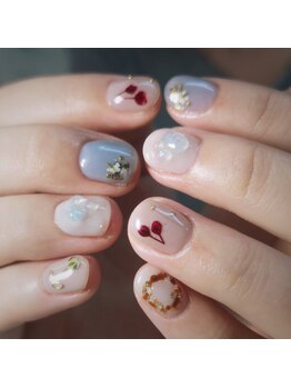 ネイルアート エクリ(Nail Art:Ecrit)/【押し花ネイル】