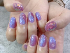 うるうるオーロラネイル