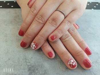 朱花 プルバイシュカ(fle by 朱花)/お花ネイル