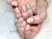 エラン メグロ(ELAN Meguro)/パールお花×ストライプ