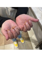 エーナイン イオンモール苗穂店/オレンジ×ラメグラデーション