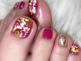 フラワーフットネイル