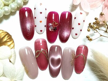 パーフェクトネイル 桜ヶ丘店(Perfect Nail)の写真/【¥7920☆選べるハートマグネットネイル】大人の可愛さで1ランクUPのデザイン☆カラー変更OK