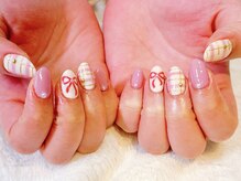 ムーピーネイル(moopy nail)/◆check×ribbon ¥8140