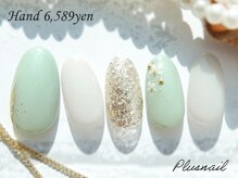 プラスネイル 銀座中央通り店(PLUS NAIL)/【2257】定額6,589円押し花