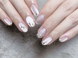 バレンタインネイル