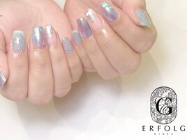 流行りのバブルでブルーネイル