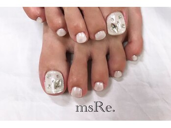 ミスリ(msRe.)/きらきらホワイトミラーフット