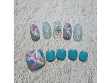 ノンノネイル(nonnonail)の雰囲気(夏にぴったりな天然石ネイルをハンド&フットでお揃いに♪♪)