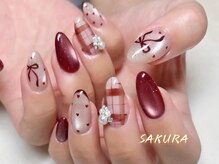 サクラ 池袋東口店(SAKURA)/持ち込みデザインチェックネイル