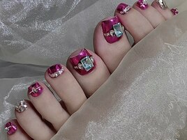 フット　ミラーネイル埋め尽くし