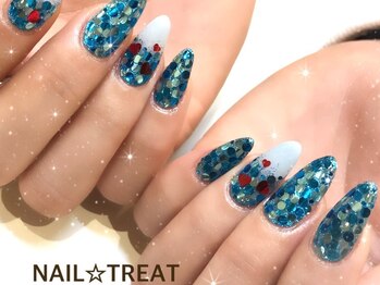 ネイルトリート 茨木駅前店(NAIL TREAT)/人気のキラキラネイル♪