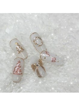 ネイルアンドアイラッシュサロン エスポアール(nail&eyelash salon espoir)/クリスマス　リボン　ツリー