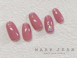 124. ピンク　ストーン　ラメ