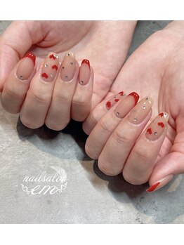 エム(em)/ハート×赤フレンチ