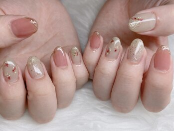 ネイルキュート アンド クールラッシュ 亀有店(nailcute & CoolLash)/押し花ネイル♪