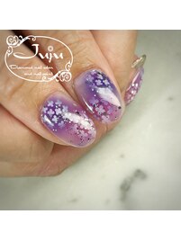 紫陽花ネイル