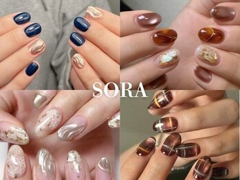 ソラ(sora)の写真/【パラジェル取扱店】ワンカラーやマグネット、季節にピッタリのニュアンスネイルまで幅広くご提案します◎