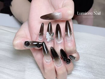 ルミエール ネイル モンナカ(Lumiere Nail Monnaka)/オンブレフレンチ/冬ネイル
