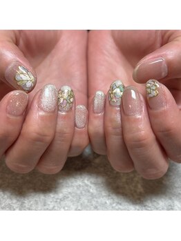 ステンドグラスネイル♪