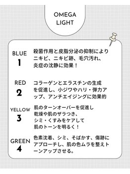 エステサロン アンジュール(Angelle)/OMEGAライトでお肌育てましょう