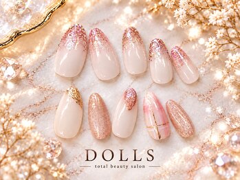 トータルビューティーサロン ドールズ(total beauty salon Dolls)の写真/秋アートが映えるマグネットやレース、フレンチ！ガーリーで可愛い指先に彩る秋冬♪