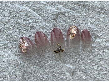 08ネイル(08 nail&school)/オーロラ泊×金箔