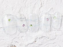 ネイルメゾン 渋谷店(NAIL MAISON)/クリア韓国チェック¥4800