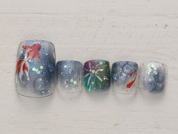 ノーネイル アゲオ イオンモール上尾(NO NAIL AGEO)/夏風情ネイル￥4990
