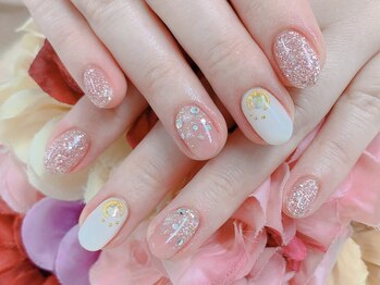 ダブルネイル(Double Nail)/【ほり】キラキラデザイン