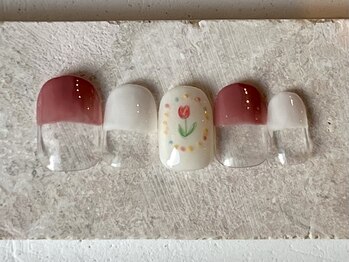 カラ ネイル 中津店(calla nail)/落書きチューリップ