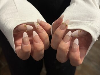リヘッドモエカネイル(reHEAD/moeka nail)/ クリアベースフレンチ　　¥7700