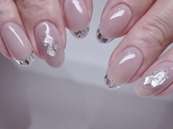 ネイルズ バイ ユイ 外苑前(Nails by Yui)/ガラスフレンチ×シェルアート