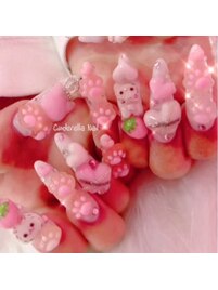 【スカルプ長さだしネイル】