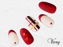 バレンタインネイル