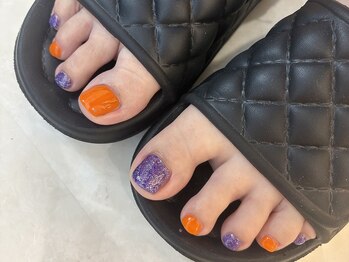 ビーアヴニール(B.Avenir)/ハロウィンカラーフットネイル