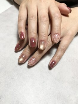 ダブルサロン(w salon)/ツイードネイル
