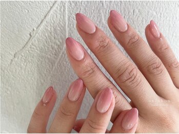 桃グラデネイル