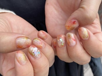 ネイルアルケー(Nail ARCHE)/クリアベース×インクネイル