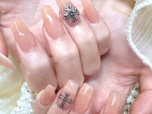 シーアンドビーネイル(C&B Nail)/ワンカラー+パーツ2つ【クロム】