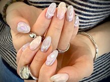 ヌル ネイル 堀江(NURU NAIL HORIE)/ミラー×うねうねニュアンス☆