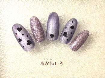 ネイルサロン あかねいろ/ハロウィン　マグネットハート