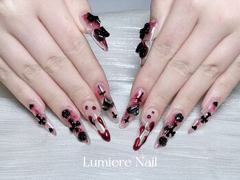 ルミエール ネイル モンナカ(Lumiere Nail Monnaka)/オンブレフレンチ/冬ネイル