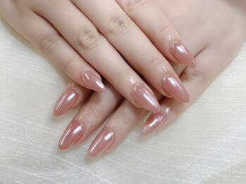 スペラ 大宮店(Spera)/うる艶シアーピンクミラーネイル