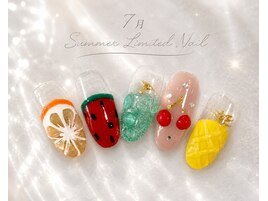 夏ネイル　フルーツ