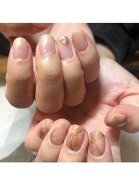 マットベージュネイル