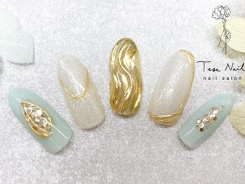 テセネイル(Tese Nail)/上品ミラーネイル♪