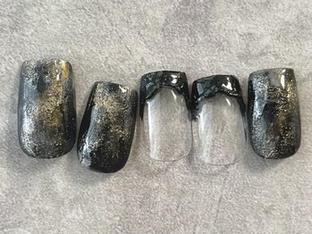 エムドットネイル 池袋(m.nail)/ブラックニュアンスネイル